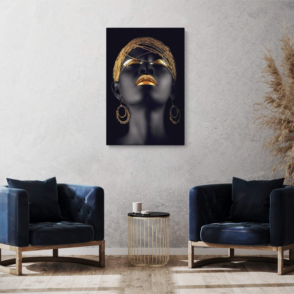 African Woman Print on Canvas
