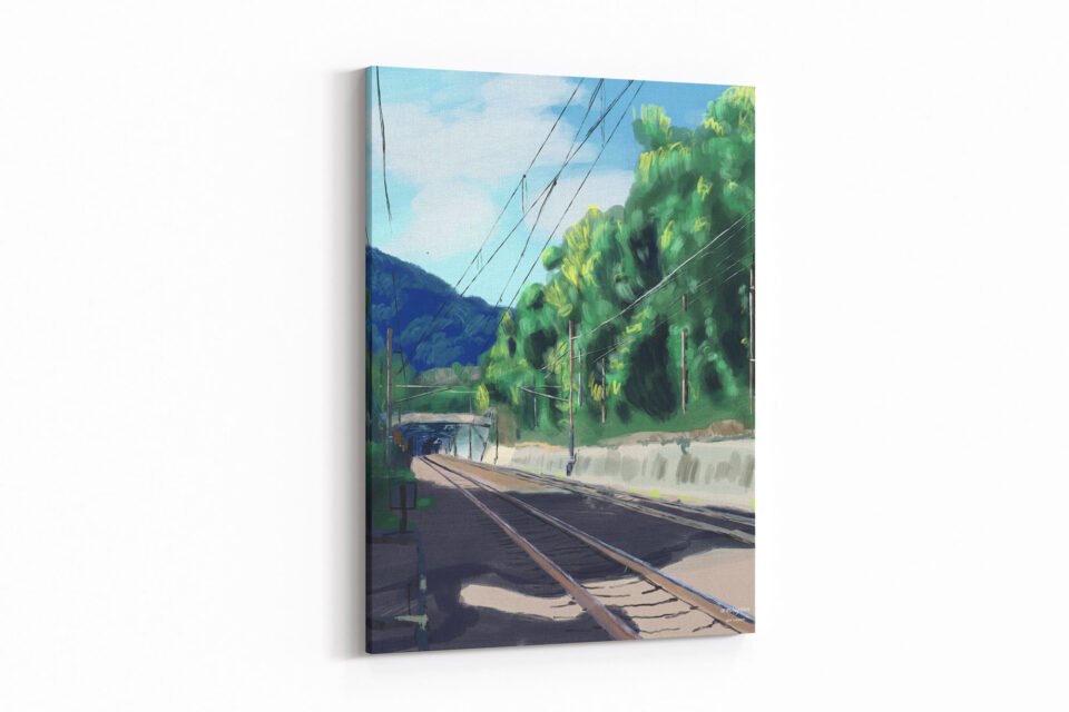 Art Print on Canvas - Rail Track