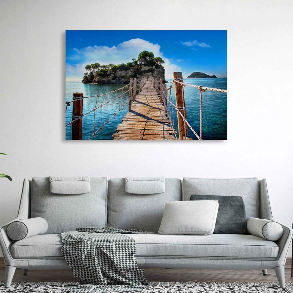 Island Escape - Zakynthos Dreams on a Rope Bridge - Photography Print