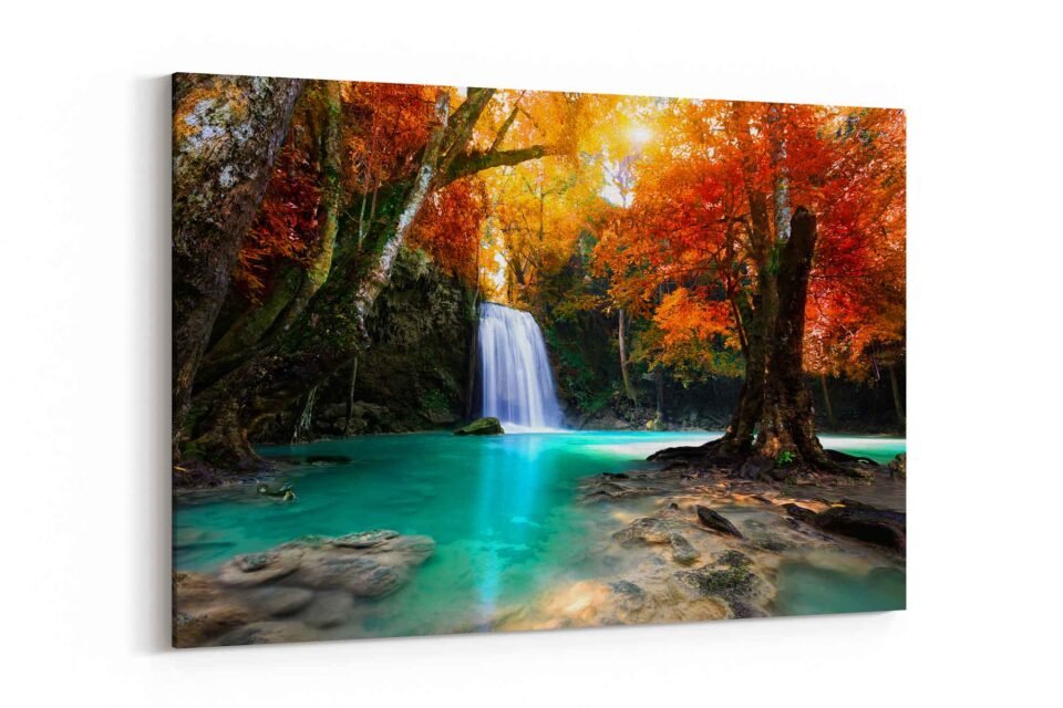 Waterfall - Art Print on Canvas