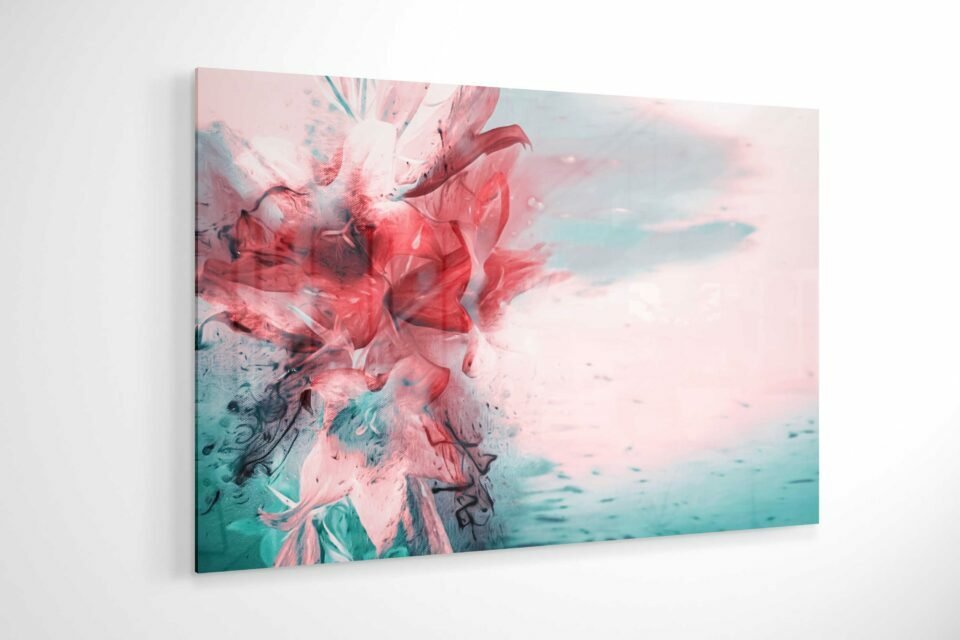Glass Wall Art - Abstract Floral