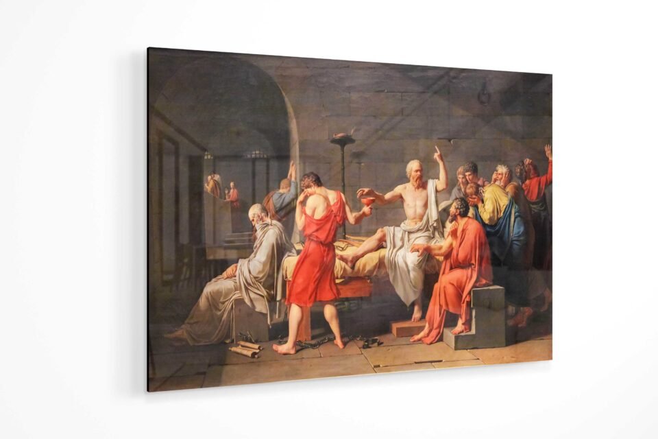 Glass Wall Art - Death of Socrates
