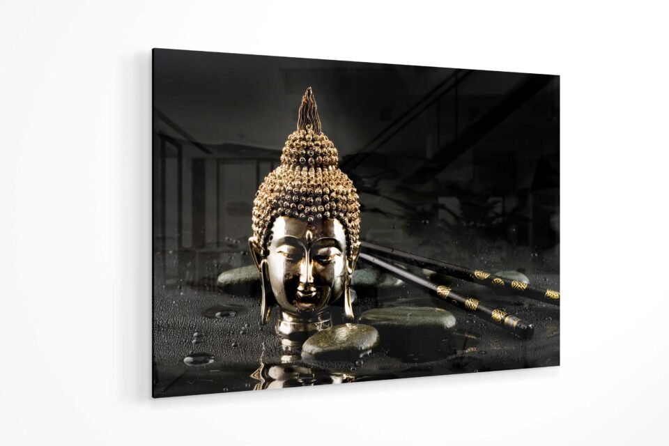 Glass Wall Art - Gold Buddha