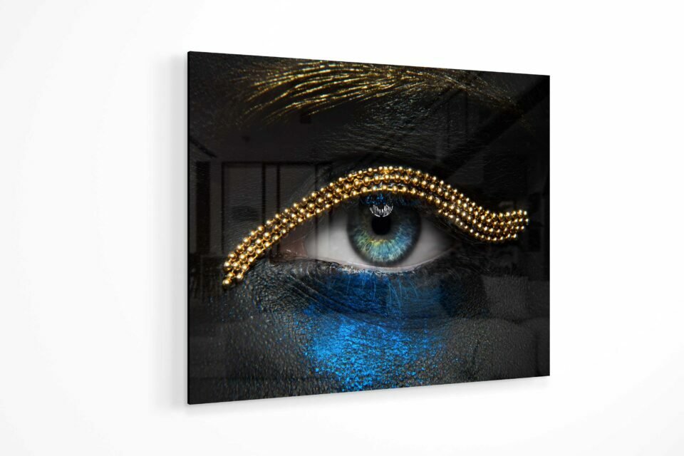 Glass Wall Art - Gold Eye