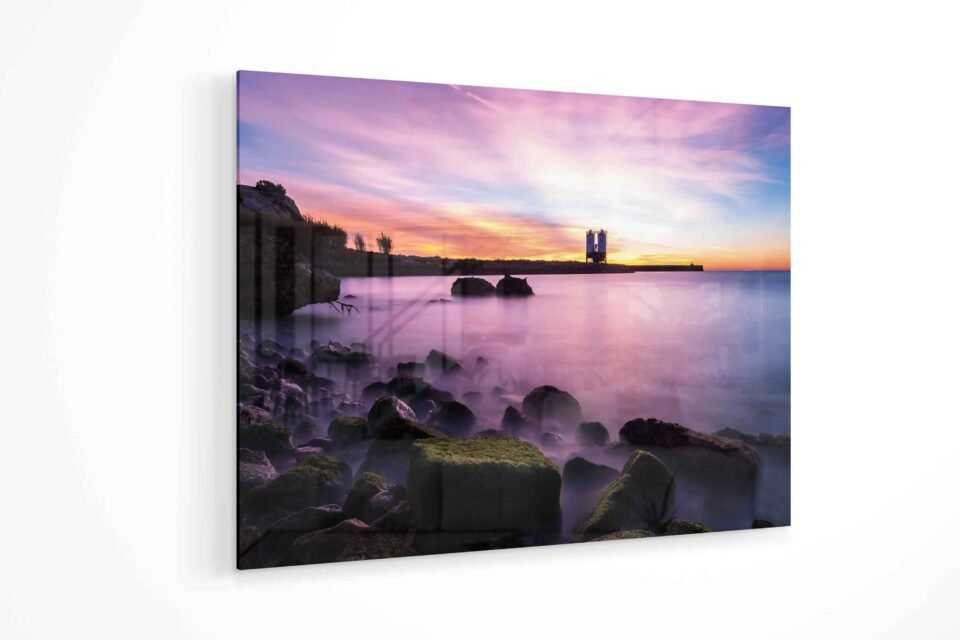 Glass Wall Art - Sunset Bay