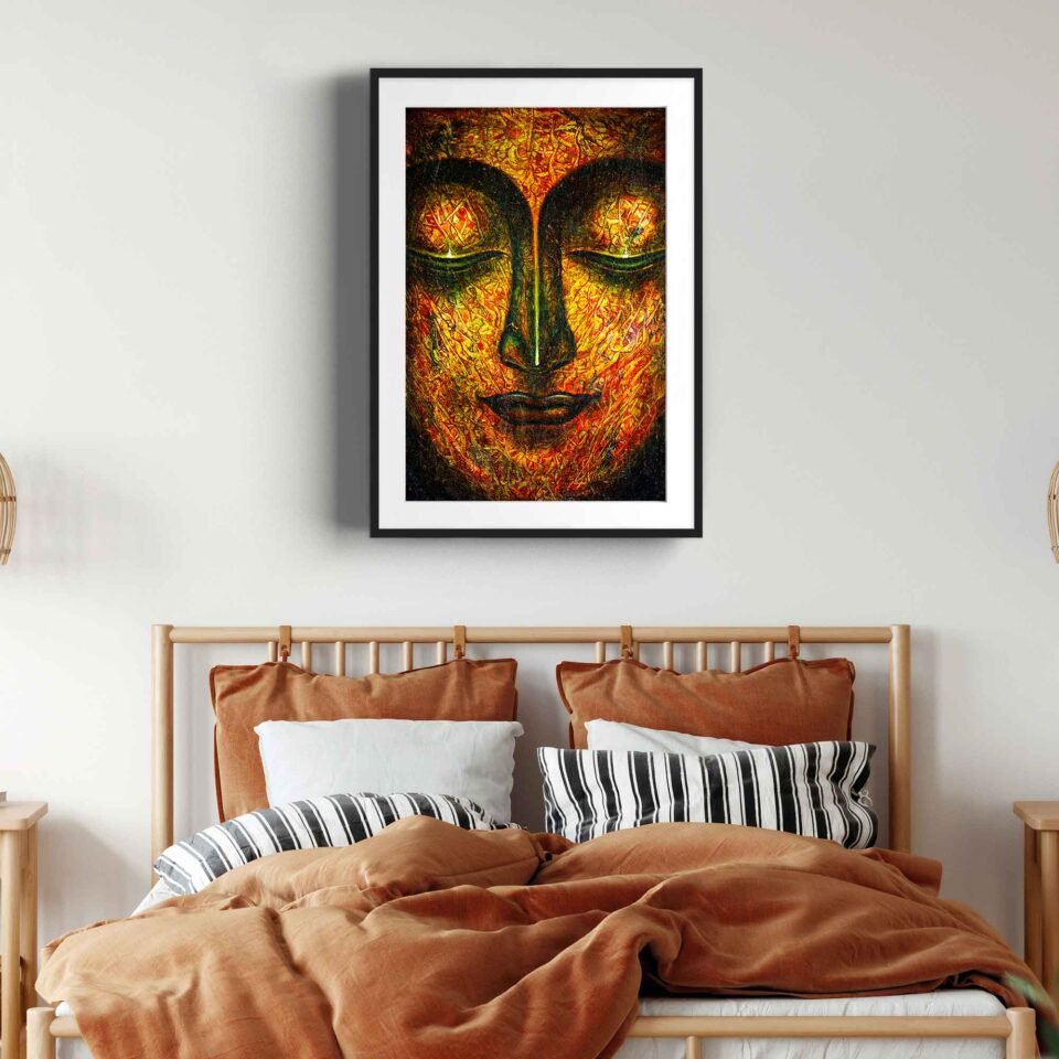 Head of Buddha - Framed Photo Prints
