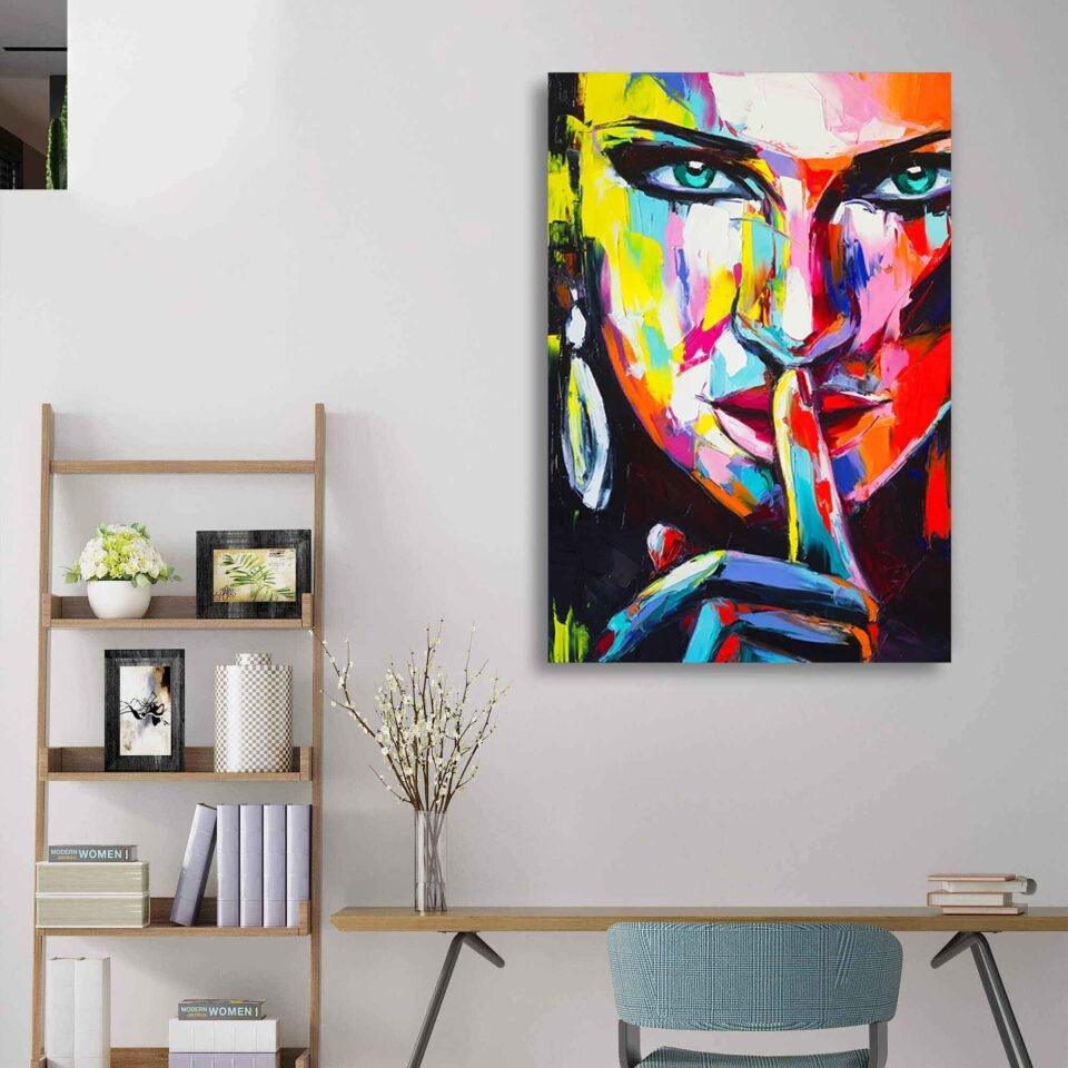 The Enigmatic Flames - A Colorful Portrait Revealing the Secret of Fire - Canvas Wall Art Prints