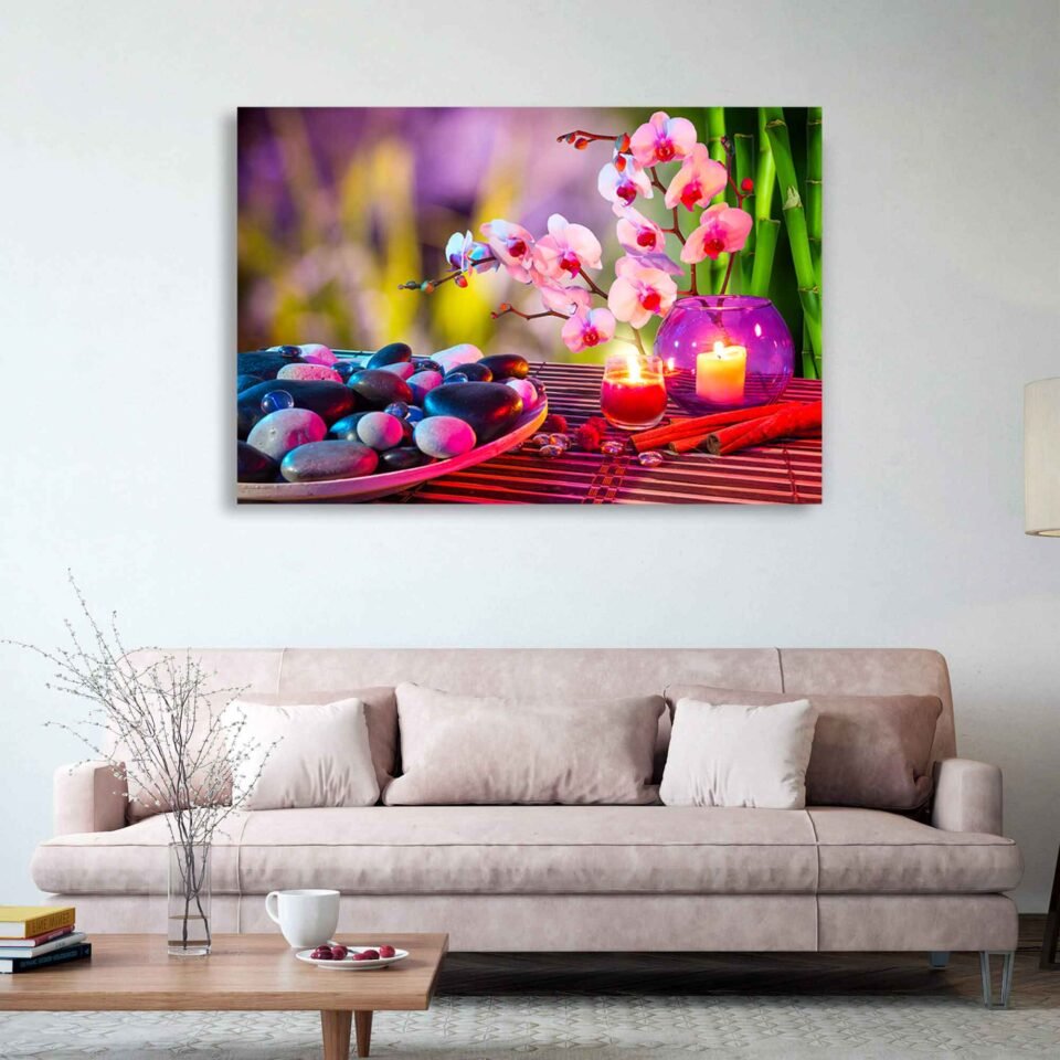 Orchids and Bamboo - Canvas Prints