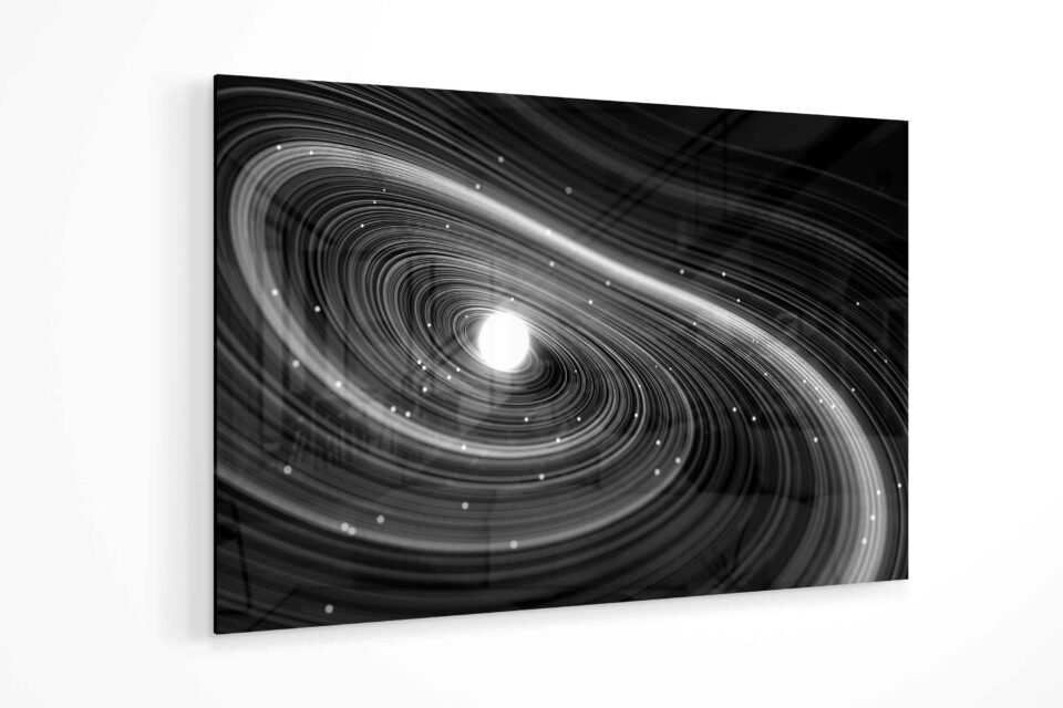 Abstract Art of Particles - Glass Wall Art, Abstract Art of Surreal Particles.