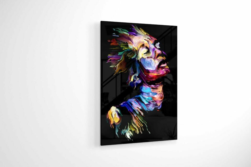 Glass Wall Art - Abstract Woman
