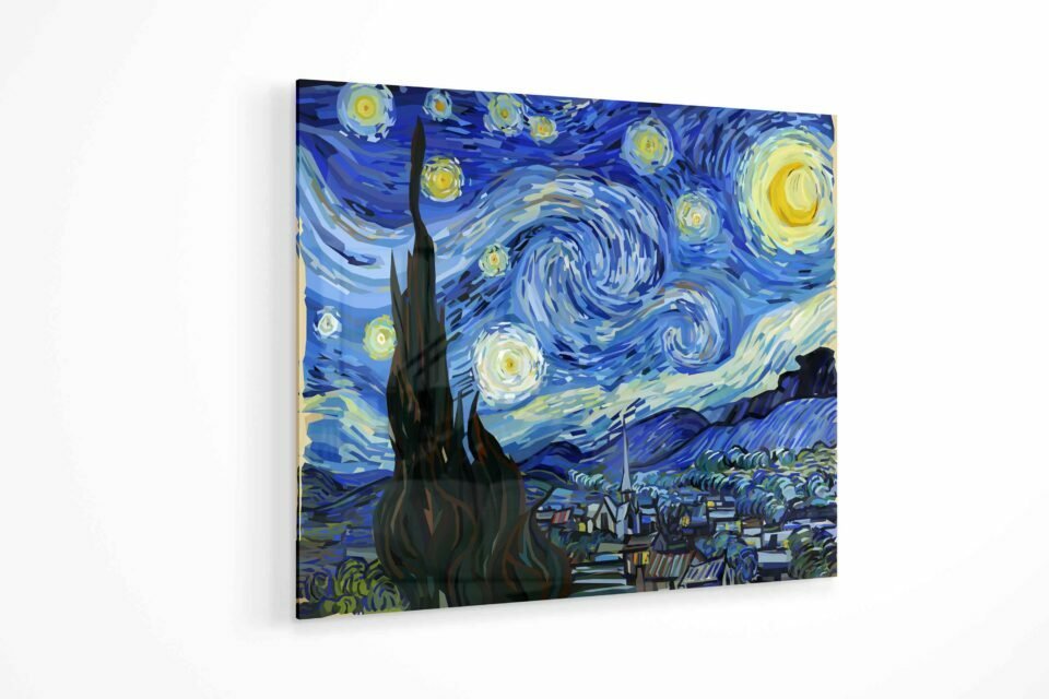Glass Wall Art - The Starry Night