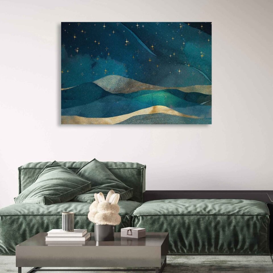 Canvas Prints - Moon And Stars SN01