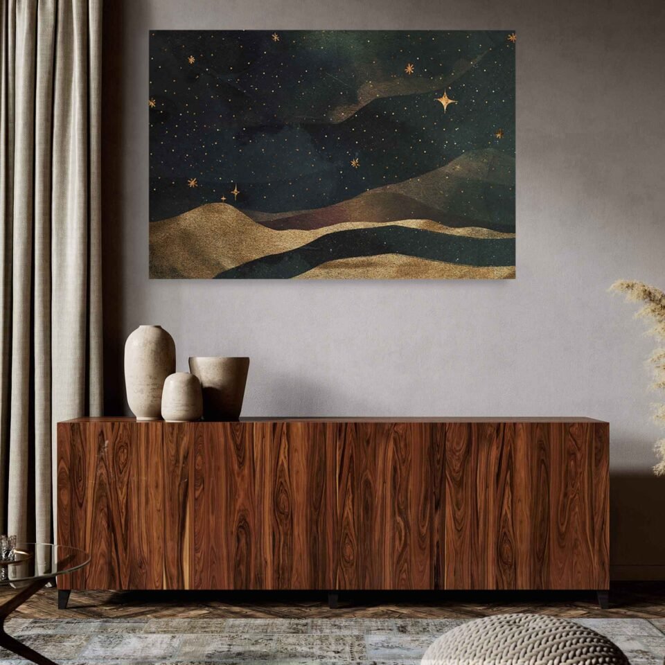 Canvas Prints - Moon And Stars SN03