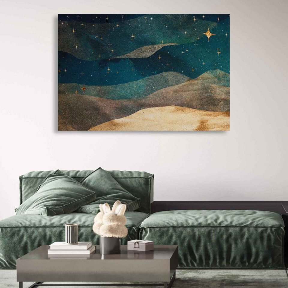 Canvas Prints - Moon And Stars SN12