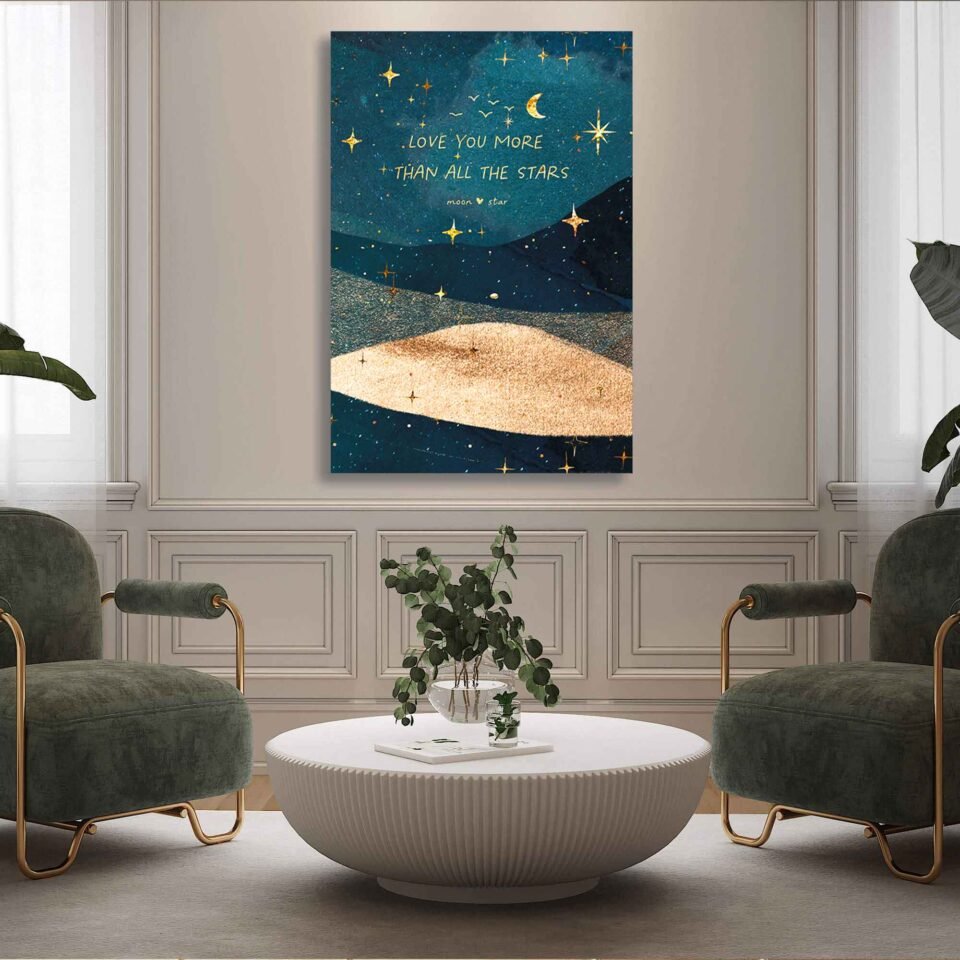 Canvas Prints - Moon And Stars PM03