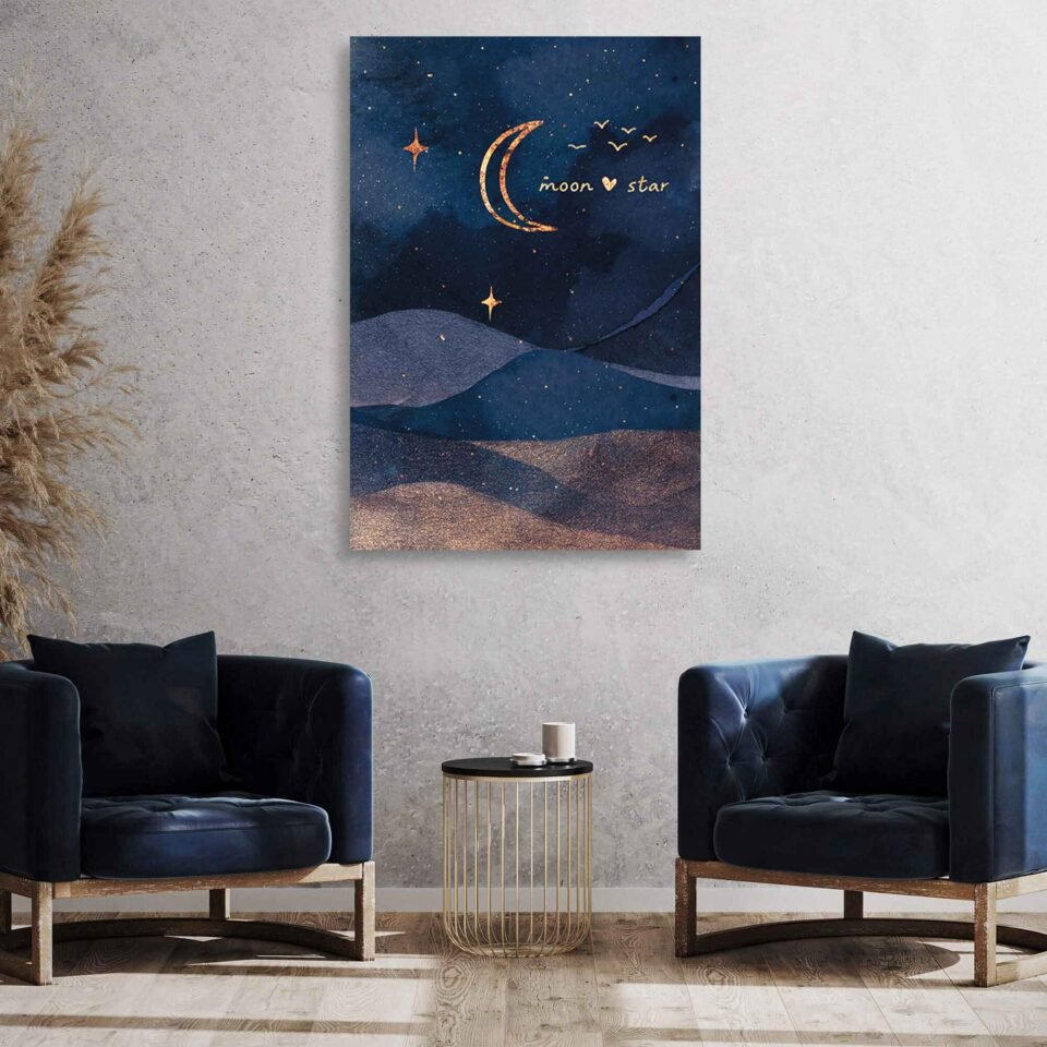 Canvas Prints - Moon And Stars PM08