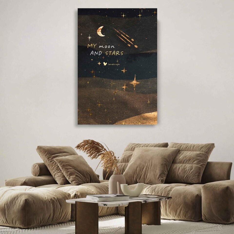 Canvas Prints - Moon And Stars PM15