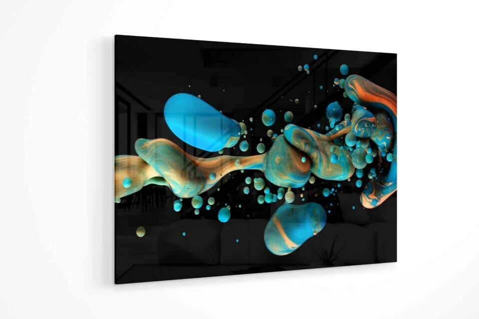 Glass Wall Art - Liquid Color