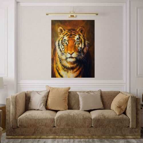Majestic Tiger Portrait - High-Quality Wildlife Canvas Print 