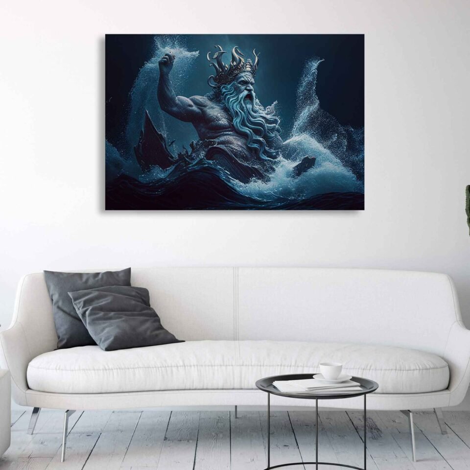 Poseidon Ascendance: The Majestic God of the Sea - Wall Art Prints