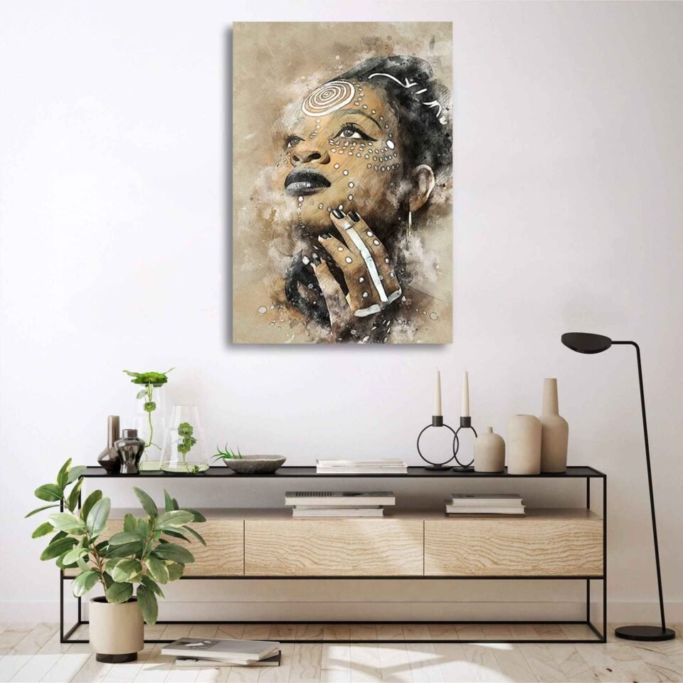 Afrocentric Elegance - Captivating Portrait of an Attractive African Girl - African Wall Art