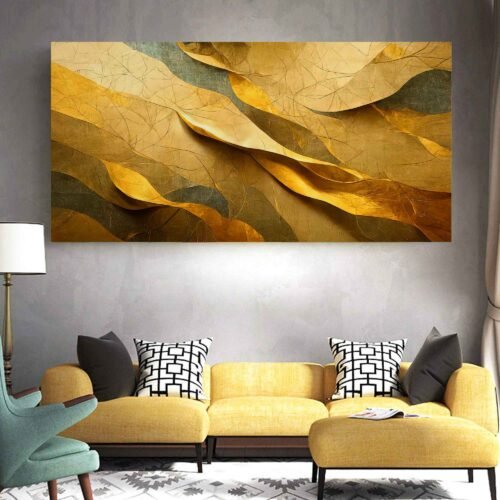 Golden Elegance - Luxurious Abstract Gold Texture on Canvas Prints