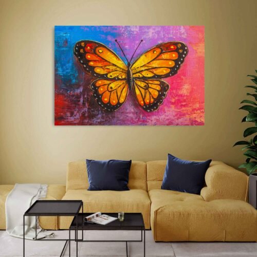 Monarch's Majesty - Oil Painting Reproduction of a Graceful Monarch Butterfly