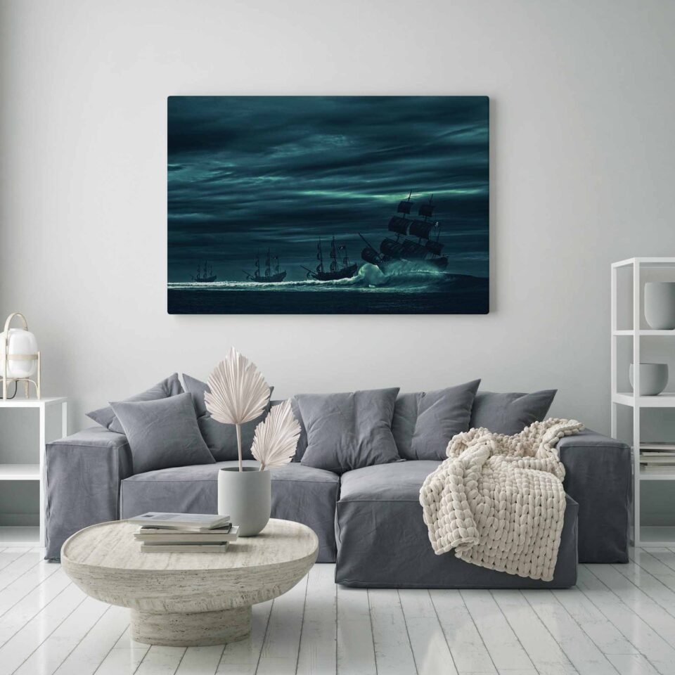 Stormy Seas - Pirate Ships on Canvas Prints