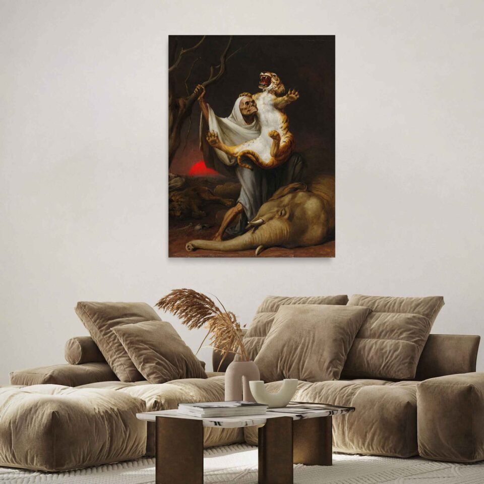 Power Of Death - Famous Painting by William Holbrook Beard - Reproduction on Canvas Print