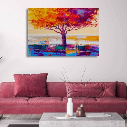 A Brush with Nature - Impressionist Landscape of Colorful Trees - Nature Wall Art