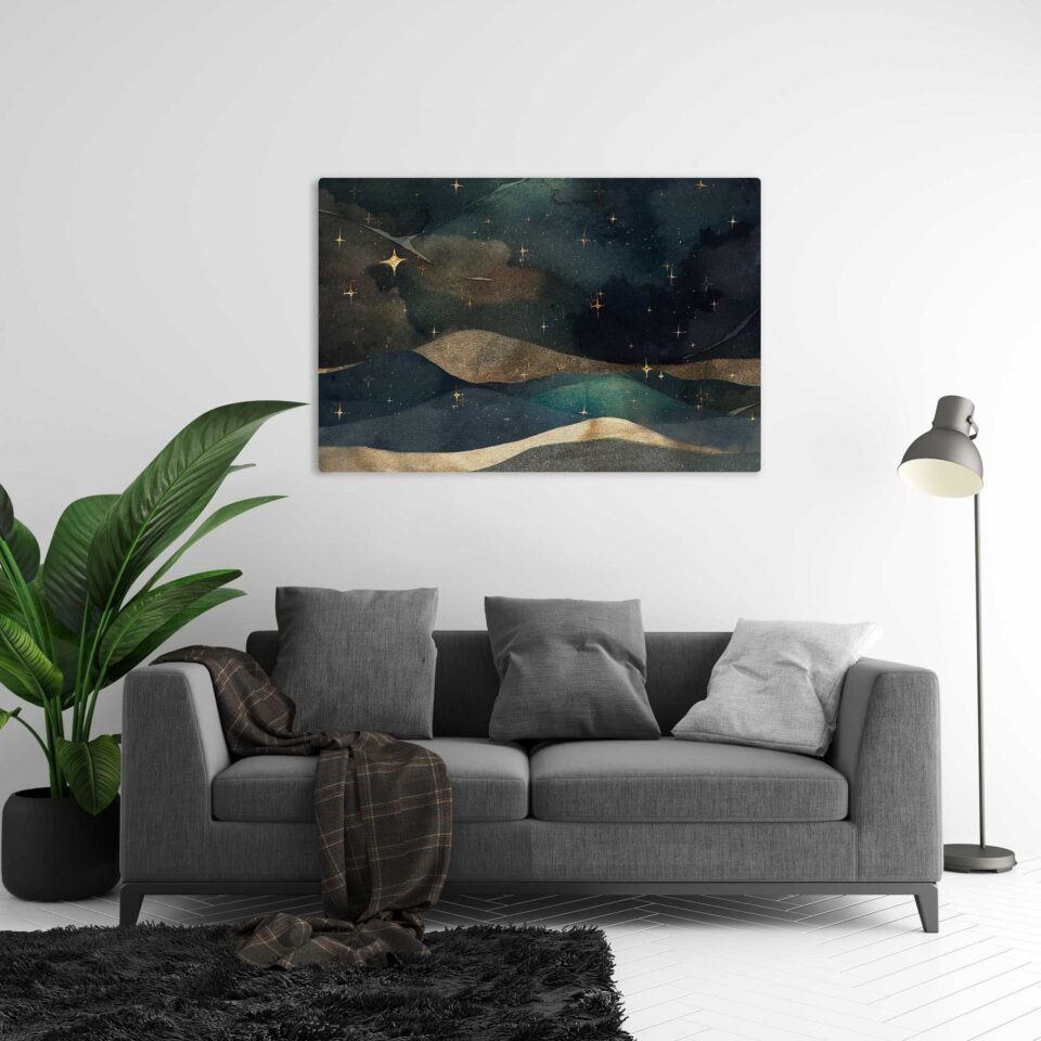Moon's Serenade - Magical Sky Artwork on Canvas Prints
