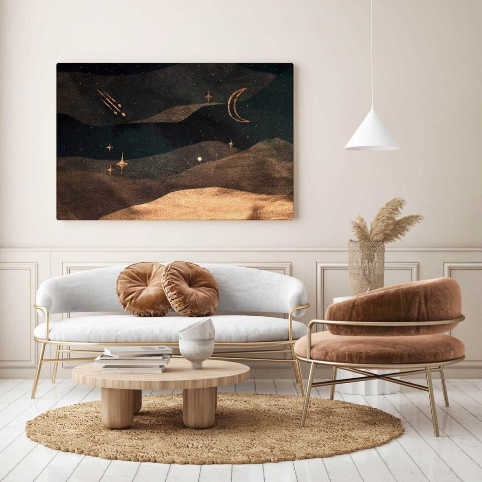 Nightfall Tales - Whimsical Nightscape on Canvas Prints