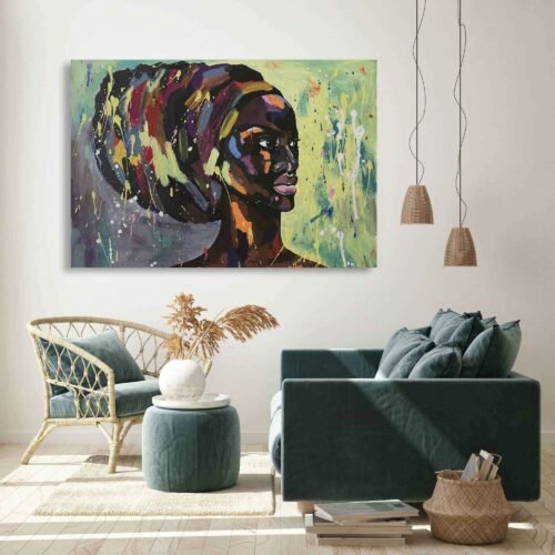 African Turbaned Empowerment - Black Lives Matter - African Art on Canvas Prints