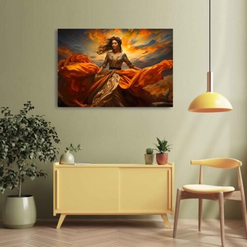 Dance of Colors - Female Folklore in Motion - Wall Art Prints