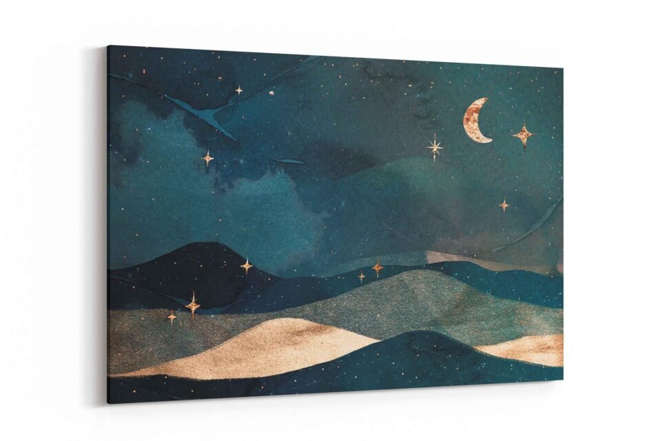 Starry Serenity - Universe Art Nightscape on Canvas Prints
