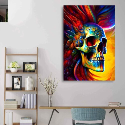 Rainbow Gothic - Magical Sugar Skull Avatar - Wall Art Prints