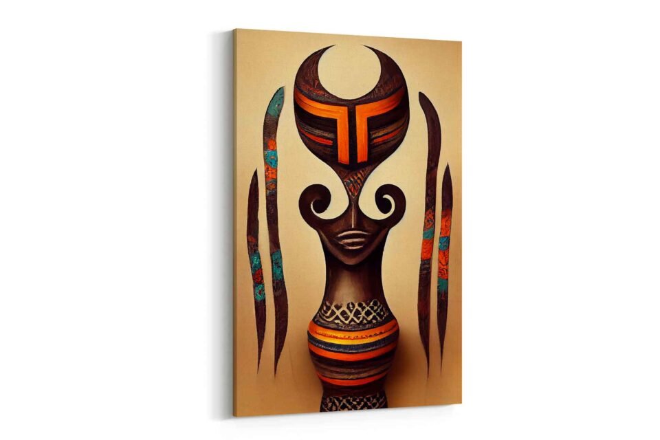 Vibrant Enigma - Colorful Mask - Abstract African Art