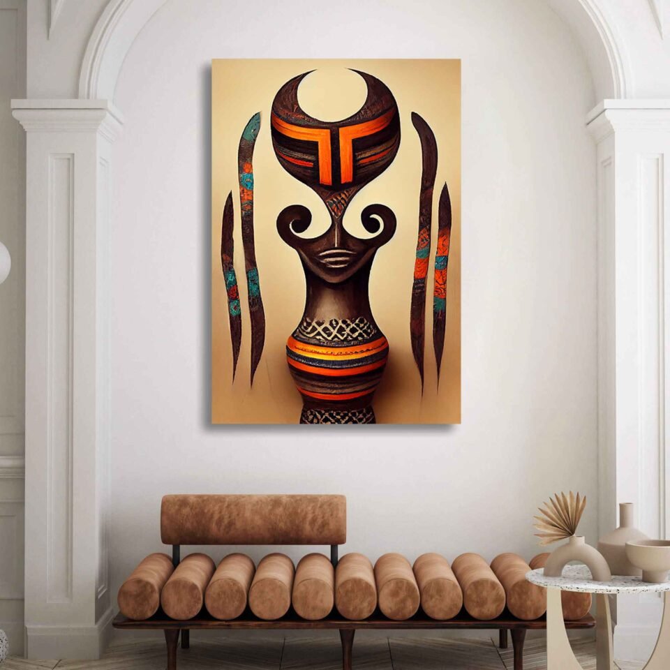 Vibrant Enigma - Colorful Mask - Abstract African Art
