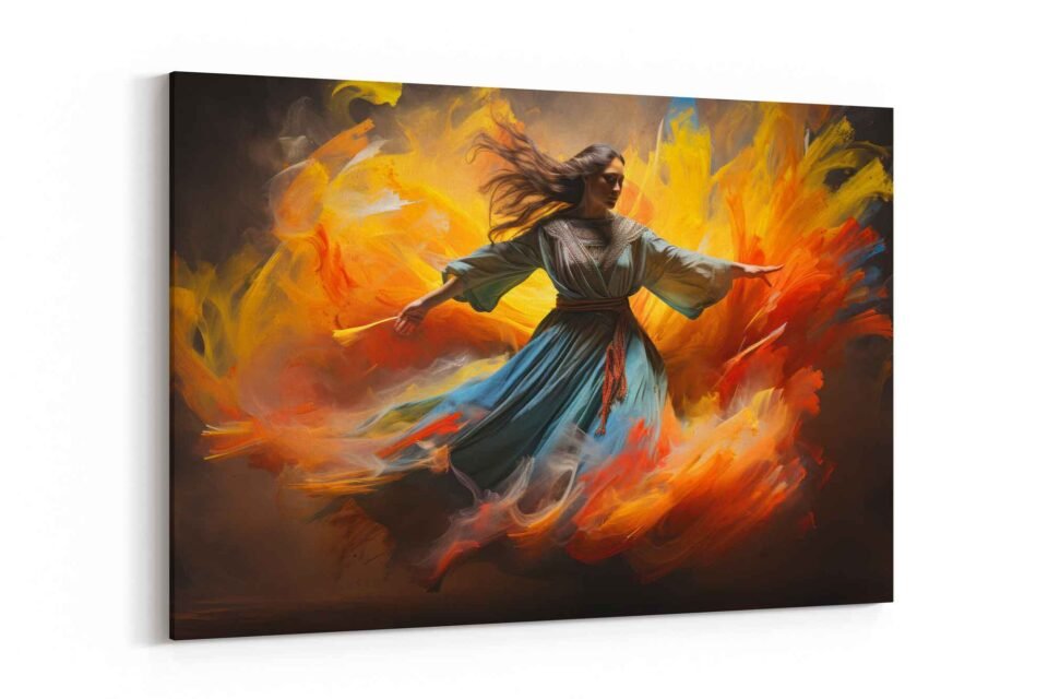 Warrior Muse - A Powerful Pose in Artistic Canvas Prints