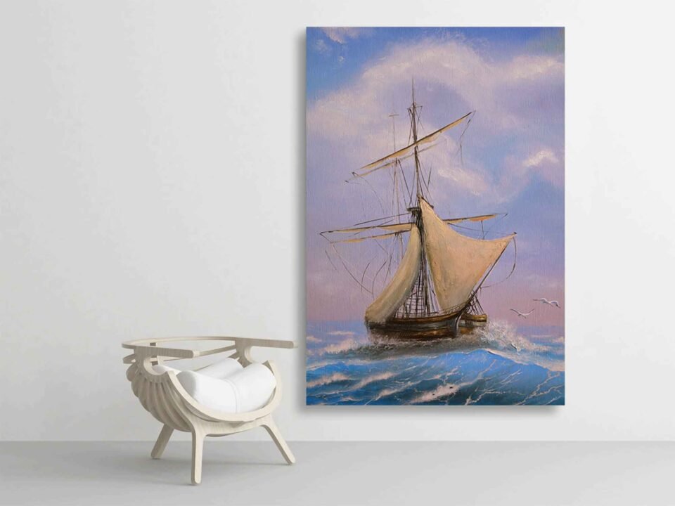 Oceanic Dreams - Canvas Art - Sailing Through the Sea and Sky