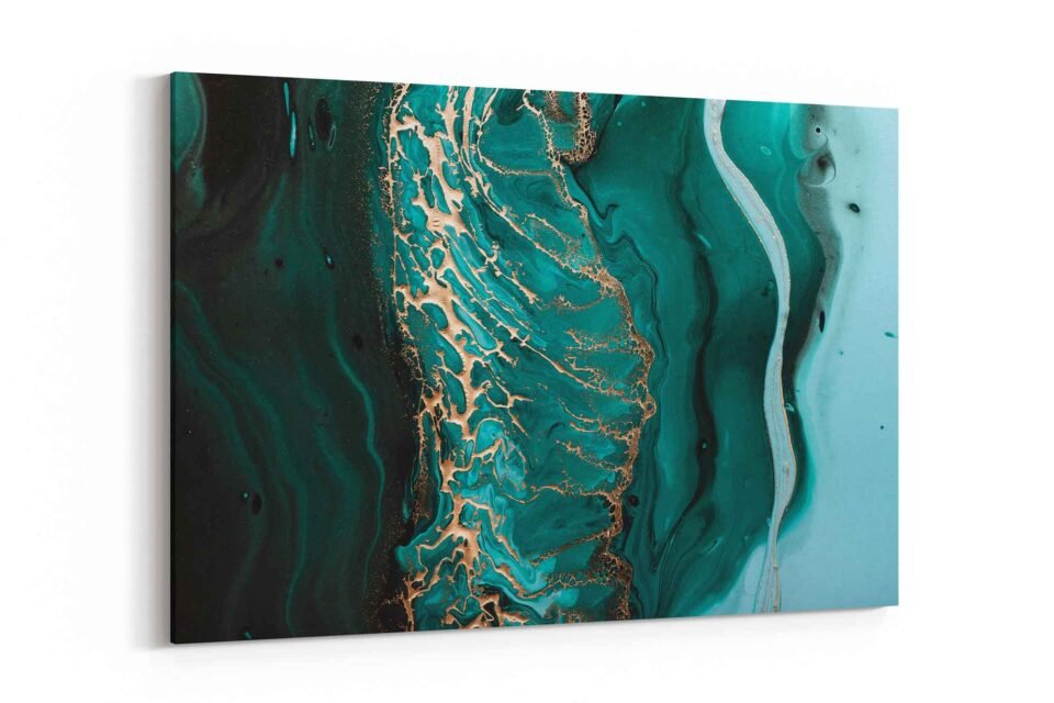 Emerald Waves - Abstract Art