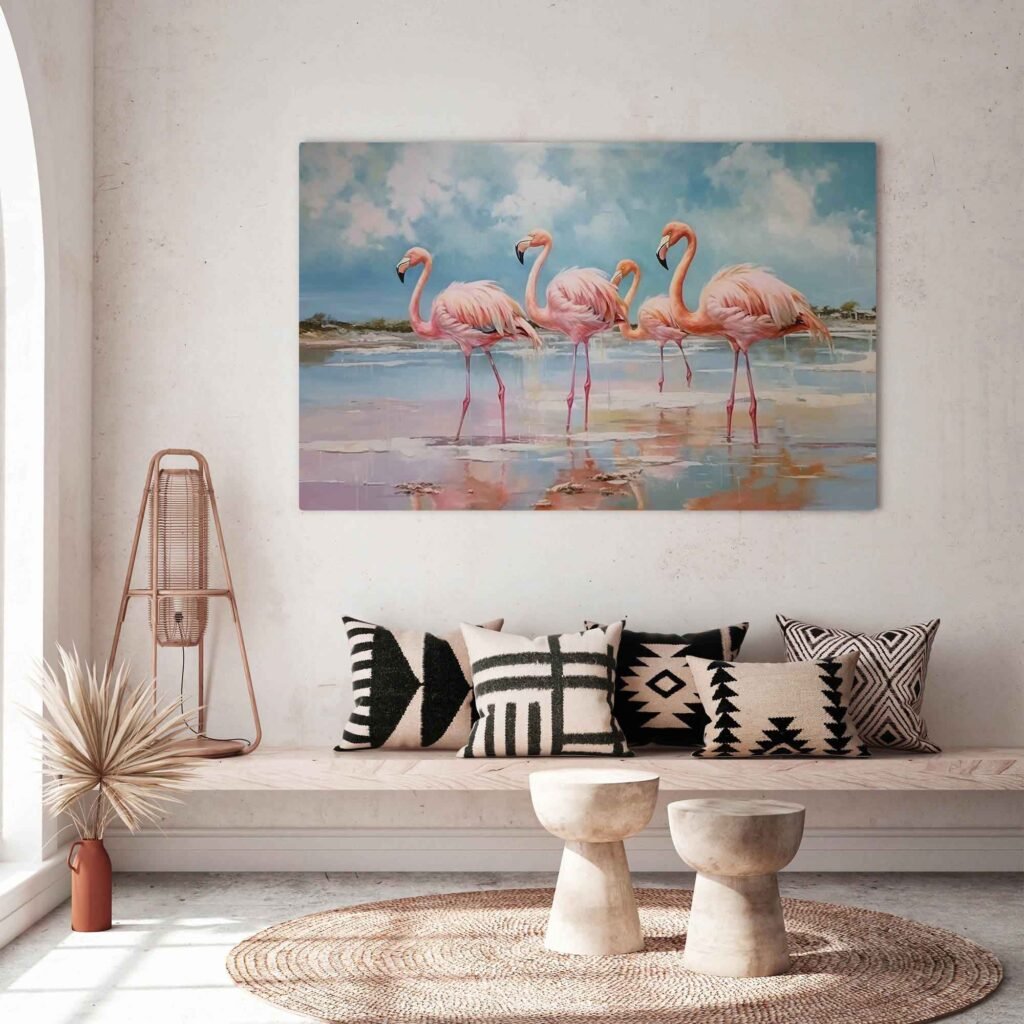 Flamingo Elegance - Canvas Prints