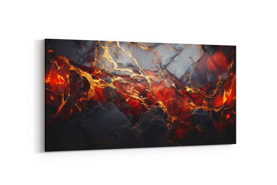 Striking Red and Black Canvas Art - Image 2