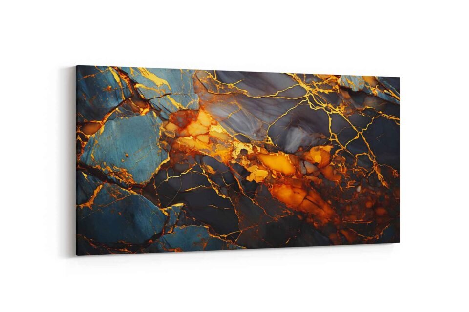 Vibrant Black and Orange Canvas Prints - Image 2