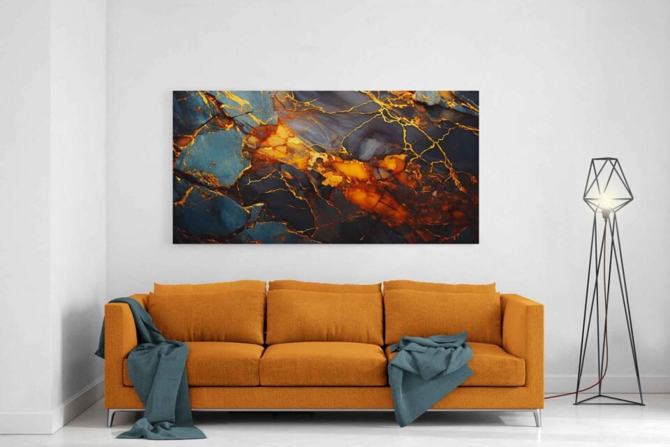 Vibrant Black and Orange Canvas Prints - Large Framed Canvas for Bedroom and Living Room. Add a bold touch to your decor with vibrant black and orange canvas prints. This large framed artwork is perfect for bedrooms and living rooms, creating an eye-catching, modern statement in any space.