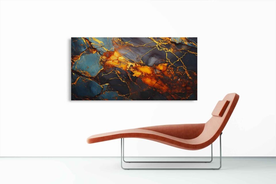 Vibrant Black and Orange Canvas Prints - Image 3