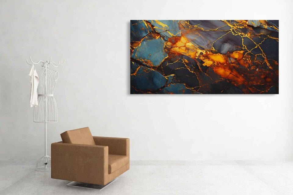 Vibrant Black and Orange Canvas Prints - Image 4