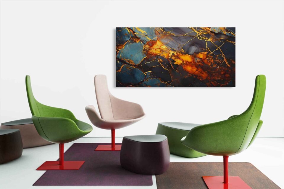 Vibrant Black and Orange Canvas Prints - Image 5