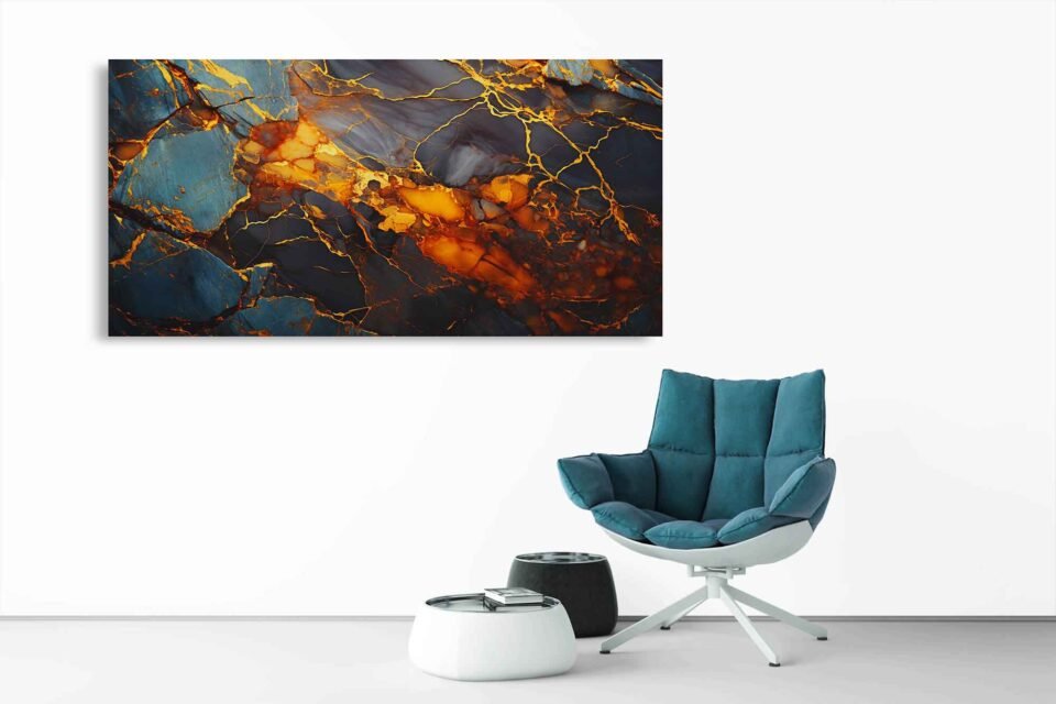 Vibrant Black and Orange Canvas Prints - Image 7