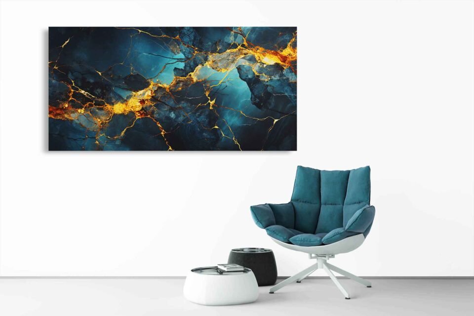 Dark Blue Onyx Canvas Art - Image 7